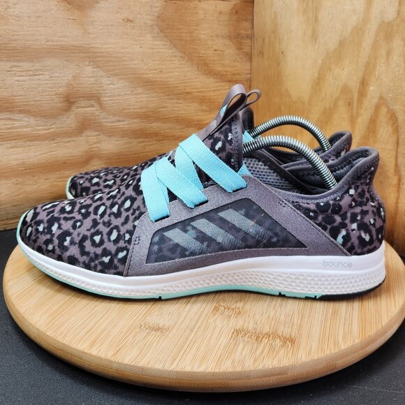 Adidas Womens Edge Lux Gray Leopard Print Running Shoes Size 11 - Picture 4 of 9
